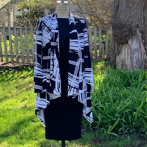 Joseph Ribkoff Black/White Stylish Jacket - Picture 11 of 15